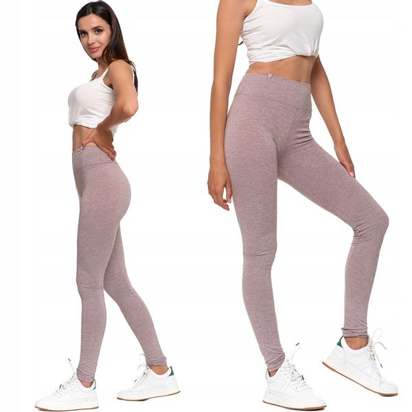 Moraj Legginsy z Wysokim Stanem 1000-018 Beż L/XL zdjęcie 3