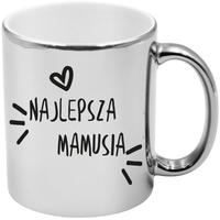 KUBEK SREBRNY PREMIUM Z NADRUKIEM DLA MAMY PREZENT DZIEŃ MATKI