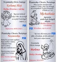 Srebrny Łańcuszek 925 Medalik Komunia Chrzest