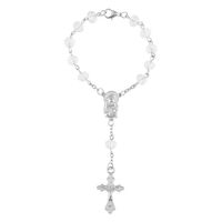 Różaniec dziesiątka szklane paciorki crystal