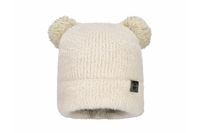 BROEL BEST czapka na zimę dwa pompony beżowa 52-54