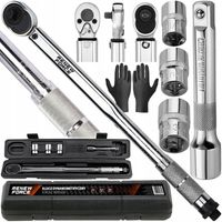 Klucz Dynamometryczny 1/2 28-210Nm 465mm 3 NASADKI 17 19 21mm + Przedłużka