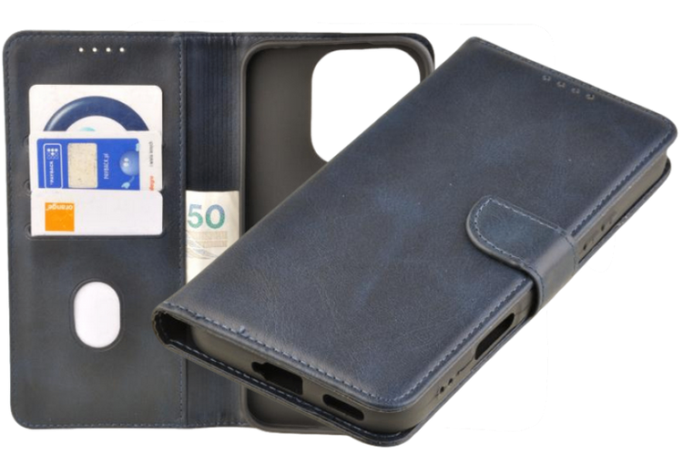 Etui portfel Wallet do Honor 400 Lite granatowy zdjęcie 1