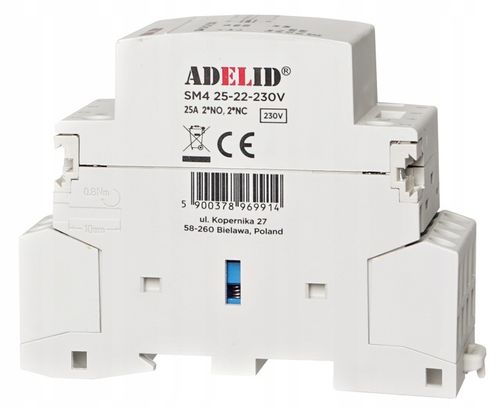 STYCZNIK MODUŁOWY 25-22 230V 25A 4Z 3-FAZ 2NO 2NC na Arena.pl
