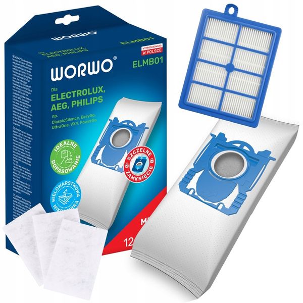 FILTR HEPA + 12x WORKI DO ELECTROLUX PHILIPS ELEKTROLUX zdjęcie 1