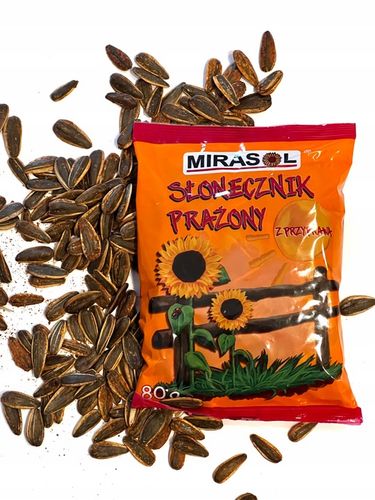 SŁONECZNIK PRAŻONY TURECKI MIRASOL 80G Z PRZYPRAWAMI 13 SZTUK na Arena.pl