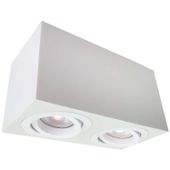 Plafon LAMPA sufitowa LYON 2 LP-5881/2SM WH Light prestige metalowa OPRAWA prostokątny downlight regulowany biały
