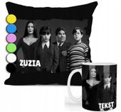 ZESTAW: KUBEK + POSZEWKA - WEDNESDAY ADDAMS - PREZENT WIELE WZORÓW + IMIĘ