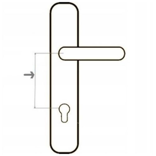 Klamka do drzwi łazienkowych SREBRNA ROMA 90 do WC na Arena.pl
