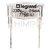 Lampka zielona 0,5mA 230V~ Legrand 775897