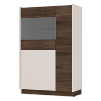 Witryna Niska 3 Drzwi Piaskowy Beż + Orzech Okapi 172 cm KORTIS LP