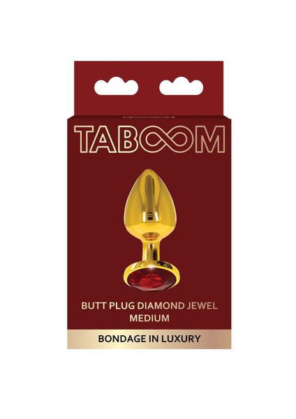 Butt Plug With Diamond Jewel M Gold zdjęcie 2