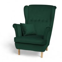 Zielony Fotel Uszak + Poduszka GRATIS