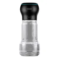 kiiroo feel pocket crystal & powerblow - zestaw przezroczysty, duży rozmiar