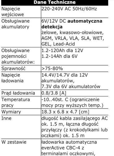 Prostownik samochodowe do ładowania everActive CBC-4 na Arena.pl
