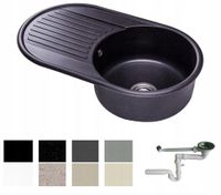 ZLEW ZLEWOZMYWAK GRANIT 8 kolorów 76x44 + SYFON