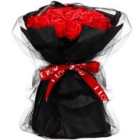 BUKIET RÓŻ RÓŻE SZTUCZNE JAK ŻYWE PREZENT PIĘKNE MYDLANE PREZENT WALENTYNKI