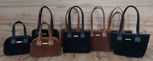 Włoska skórzana listonoszka Vera Pelle zamsz A5 Camel na Arena.pl