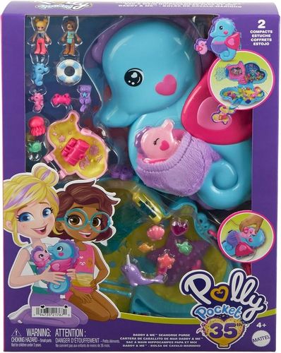 POLLY POCKET OTWIERANA TOREBKA KONIKI MORSKIE ZESTAW 2 MINILALKI + DODATKI na Arena.pl