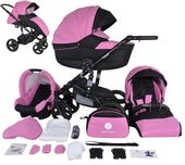 Wózek Dziecięcy Lameiro Black zestaw 3w1 złoty BabeBoss