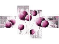 140CM 70 OBRAZ ABSTRAKCYJNE DMUCHAWCE FUKSJI ŚCIENNY