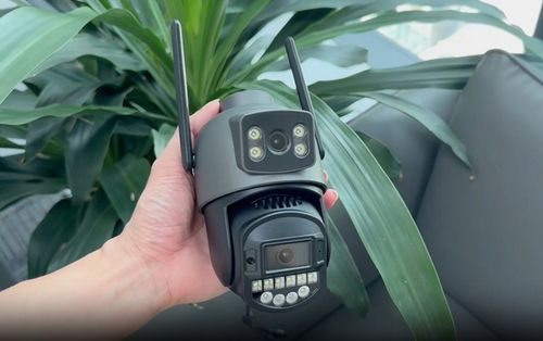 PODWÓJNA KAMERA ZEWNĘTRZNA FHD 2X5MP ZOOM OBROTOWA IP WIFI ALARM DETEKCJA na Arena.pl