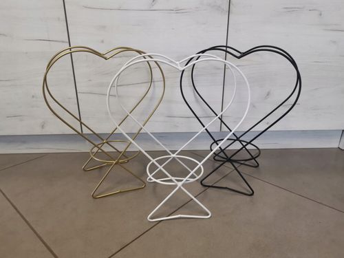 Stelaż Baza metalowa Konstrukcja do kompozycji florystycznych BIAŁE SERCE na Arena.pl