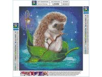 ZESTAW HAFT DIAMENTOWY  MOZAIKA DIAMENTOWA  JEŻYK NA LISTKU