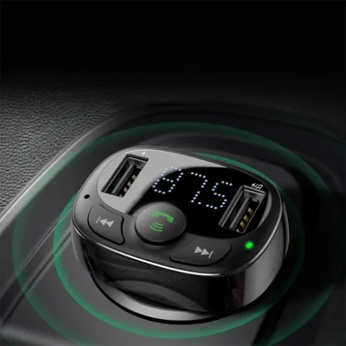 BASEUS ŁADOWARKA TRANSMITER FM BLUETOOTH BT MP3 2XUSB MICRO SD DO AUTA na Arena.pl