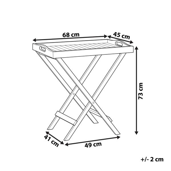 Stolik ogrodowy drewniany jasny JAVA zdjęcie 7