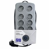 QOLTEC LISTWA ANTYPRZEPIĘCIOWA 8 GNIAZD 2,5M SZARA