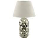 Srebrna lampa lampka stołowa nocna kryształki glamour