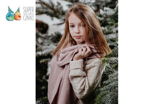 Jamiks FILES szal szalik pod szyję kaszmir kokardka beżowy na Arena.pl