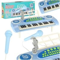 Pianinko Interaktywne dla Chłopca z Mikrofonem Keyboard Organki Niebieskie