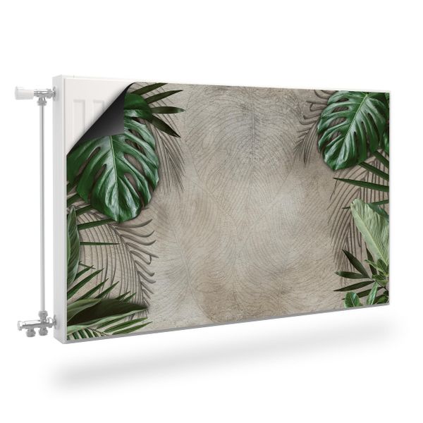 MAGNETYCZNA Osłona Kaloryfera Beton Liście TROPIKALNE 100cm x 60cm zdjęcie 1