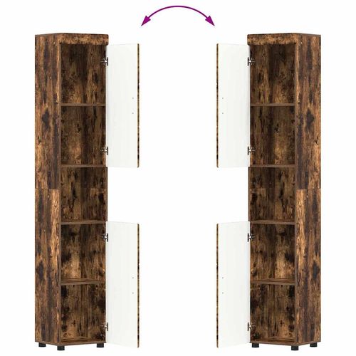 Szafka Łazienkowa TULUM Wędzony dąb 37 x 31.5 x 203 cm na Arena.pl