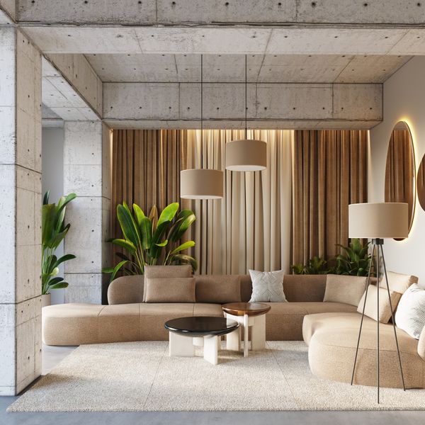 Lampa podłogowa NEVIA taupe zdjęcie 12