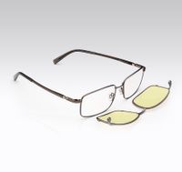 Okulary Fulerenowe, oprawki Clips, brązowe - Produkt Zepter