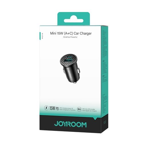 ładowarka samochodowa mini 15w usb-a usb-c - czarna na Arena.pl
