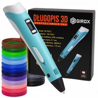 Długopis 3D Drukarka Zestaw + Wkłady 100m PLA Filament 4 KOLORY DO WYBORU