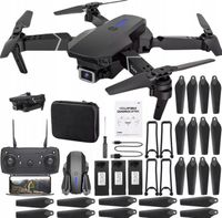 DRON Z KAMERĄ E88 PRO 2 KAMERY WIFI HD PILOT ZDALNIE STEROWANY ZABAWKA ETUI