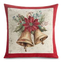 Poszewka dekoracyjna 45x45 cm dzwonki na naturalnym tle