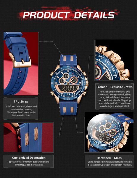 ZEGAREK MĘSKI NAVIFORCE NF9188T - (zn121e) + BOX zdjęcie 4