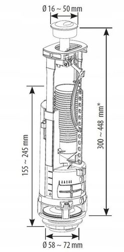 Zawór spustowy uniwersalny do SPŁUCZKI wc SIAMP optima 49 KOMPAKT na Arena.pl