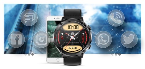 Smartwatch Gravity GT21-3 + Czarny Pasek Silikonowy na Arena.pl