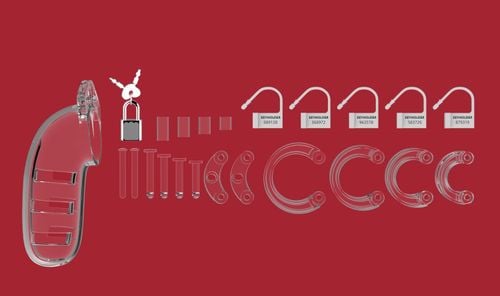 chastity model 06 transparent pas cnoty przeźroczysty man cage na Arena.pl