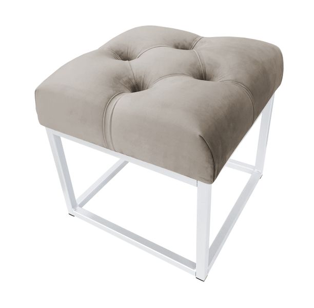 Pufa CHESTERFIELD LOFT ławka postawa biała MG09 zdjęcie 2