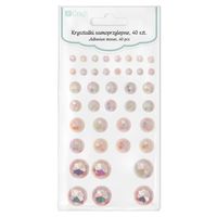 KRYSZTAŁKI SAMOPRZYLEPNE 40 SZT OPALESCENT CREAM GRKR-082 DP CRAFT