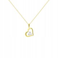 Złota zawieszka dwa serca złoto 585