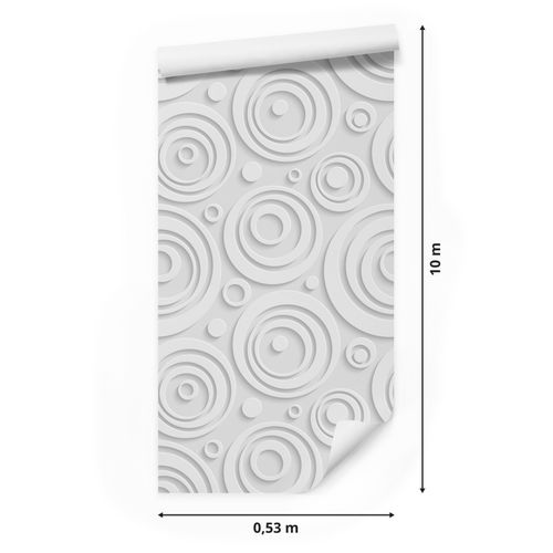 Tapeta Do Salonu Okręgi Wzór GEOMETRYCZNY Efekt 3D na Arena.pl